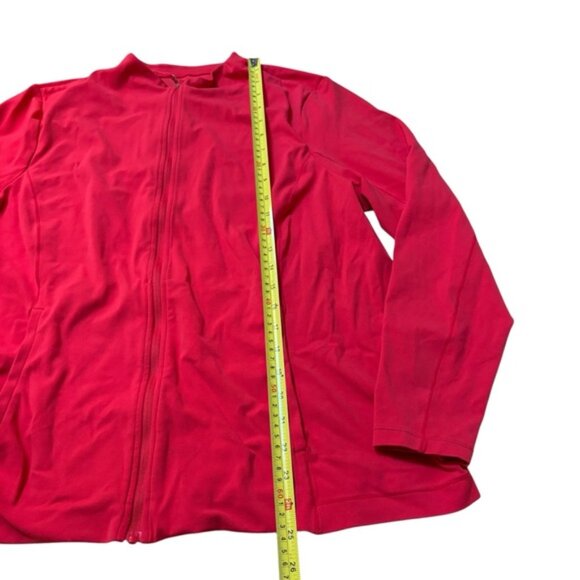 Nike Red Yoga Zip Up Dri-fit Jacket Size 1x - Picture 6 of 7